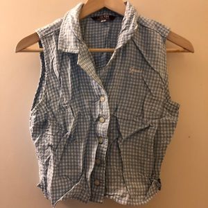 Vintage Guess Front Button Crop Top